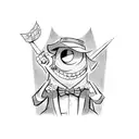 bill cipher gravity falls tattoo design idea