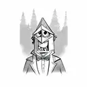 bill cipher gravity falls tattoo design idea