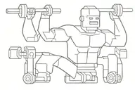 Lego man doing crossfit tattoo design idea