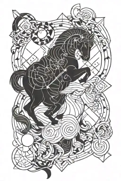 Aries and Sagittarius tattoo design idea