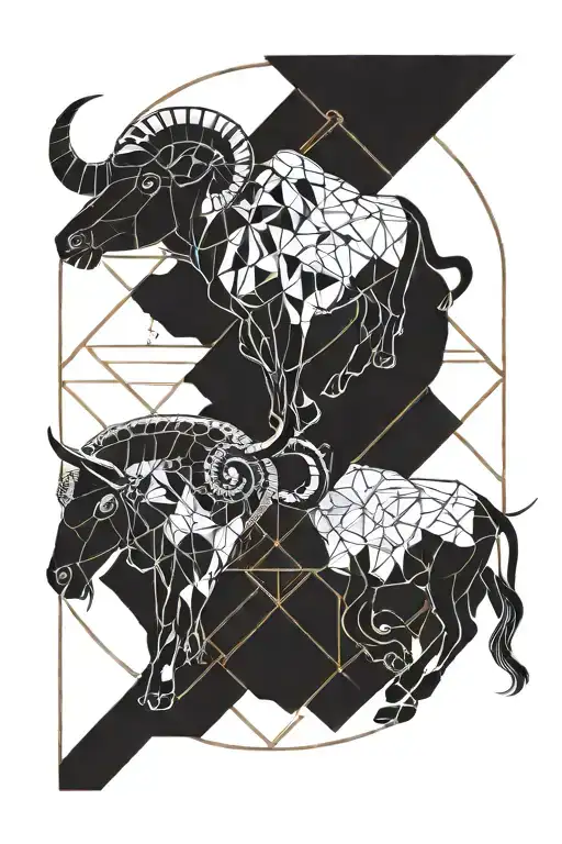 Aries and Sagittarius tattoo design idea