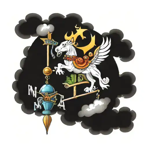 weather vane tattoo design idea