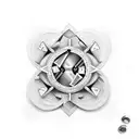 cards, dice tattoo design idea