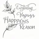 everything happens for a reason tattoo design idea