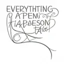 everything happens for a reason tattoo design idea