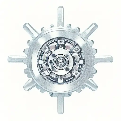 Incorporate a detailed motorcycle engine with gears and pistons into a biomechanical design tattoo design idea