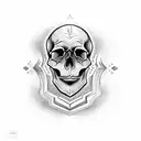 a miners skull tattoo design idea