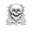 a miners skull tattoo design idea