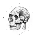 a miners skull tattoo design idea