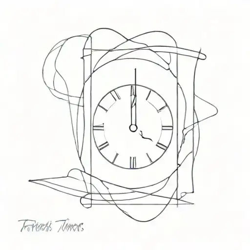 time running tattoo design idea