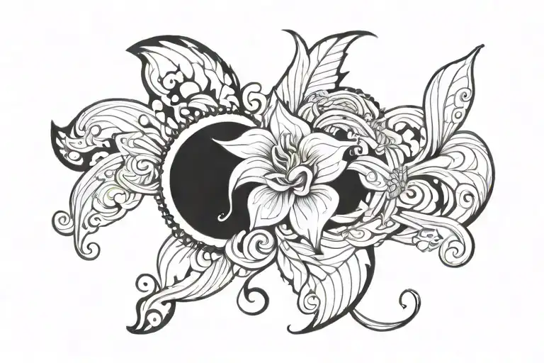 thick outlines tutto passa tattoo design idea