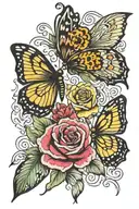 float like a butterfly sting like a bee lyrics intertwined tattoo design idea