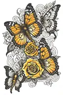 float like a butterfly sting like a bee lyrics intertwined tattoo design idea