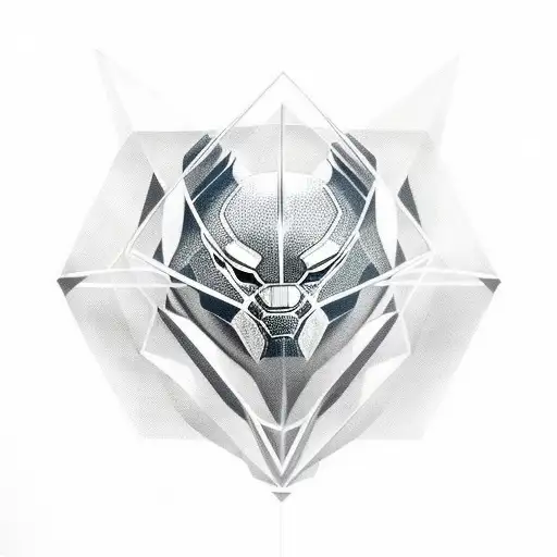 Geometrical Gemini shape and I also want to include my spirit animal which is black panther.  tattoo design idea