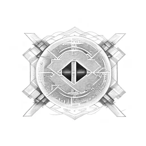 Name ''Ivan'' in morse code, circled tattoo design idea