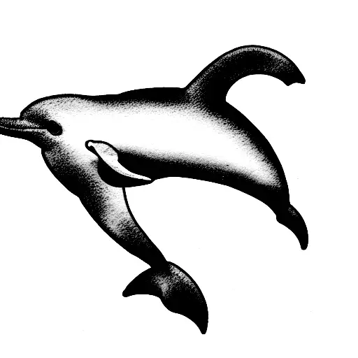 Dolphin Temporary Tattoo - Etsy