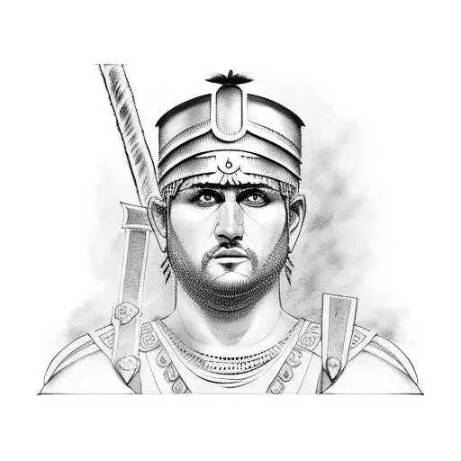 roman centurion  tattoo design idea