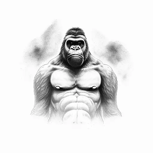 king kong nervoso  tattoo design idea