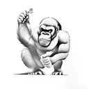 king kong tattoo design idea