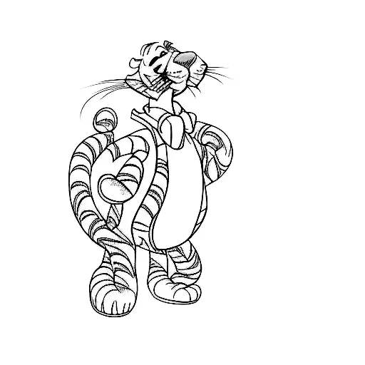 tigger tattoo design idea