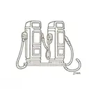 gas pump tattoo design idea