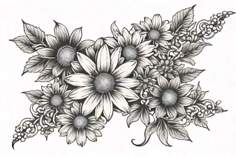 a daisy chain wrapped. tattoo design idea