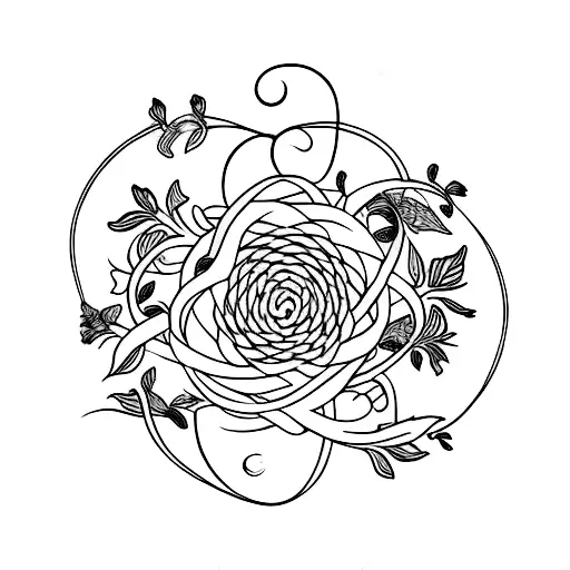sternum and collarbone floral vines symbolizing life and perseverance tattoo design idea