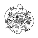 sternum and collarbone floral vines symbolizing life and perseverance tattoo design idea