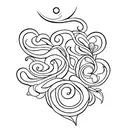sternum and collarbone floral vines symbolizing life and perseverance tattoo design idea