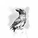 Edgar Allen Poe Raven  tattoo design idea