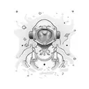 guy drowning  tattoo design idea