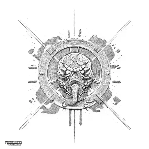 mold going down the drain tattoo design idea