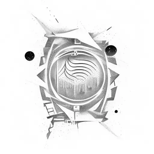 A tattoo of a TV screen displaying a waveform of a favorite song tattoo design idea