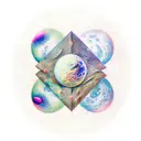 celestial bodies tattoo design idea