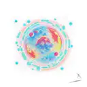 celestial bodies tattoo design idea