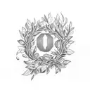 olive wreath  tattoo design idea
