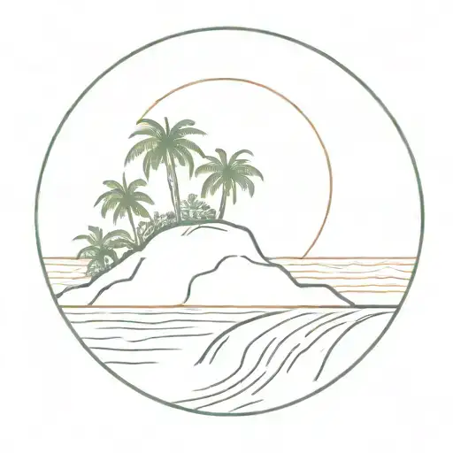 island in the sun by weezer band tattoo design idea
