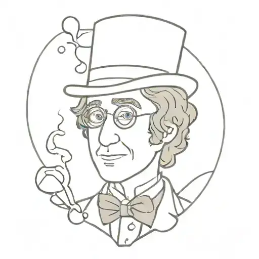 willy wonka inspired  tattoo design idea