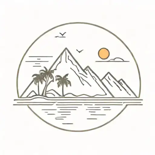 island in the sun by weezer  tattoo design idea
