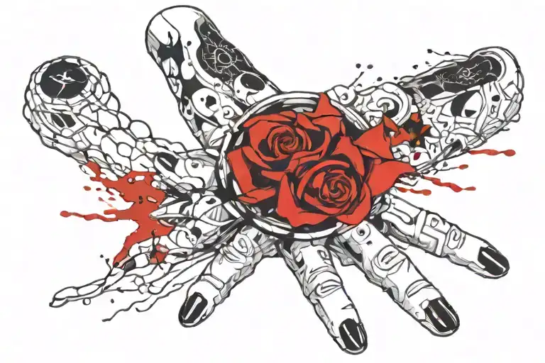 wedding ring on finger tattoo design idea