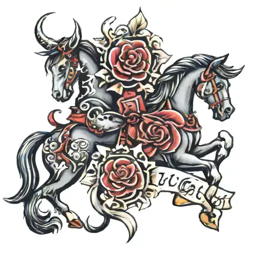 luck and success representing your love tattoo design idea