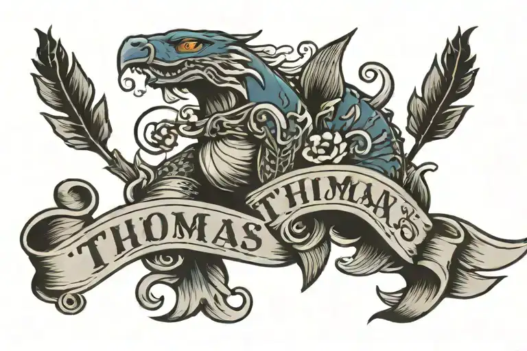 Thomas name tattoo tattoo design idea