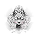 Afrocentric  woman  tattoo design idea
