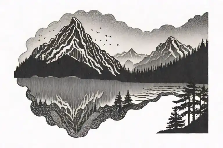 Twin Peaks tattoo design idea
