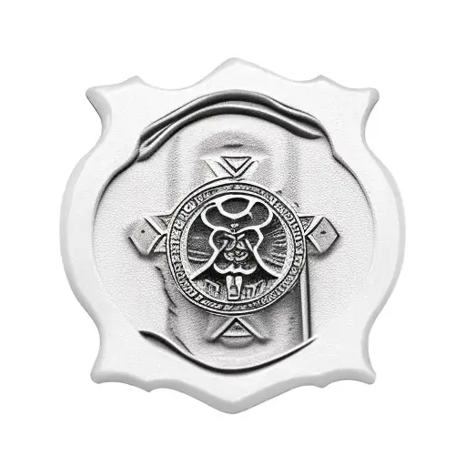 saint benedict medal tattoo design idea
