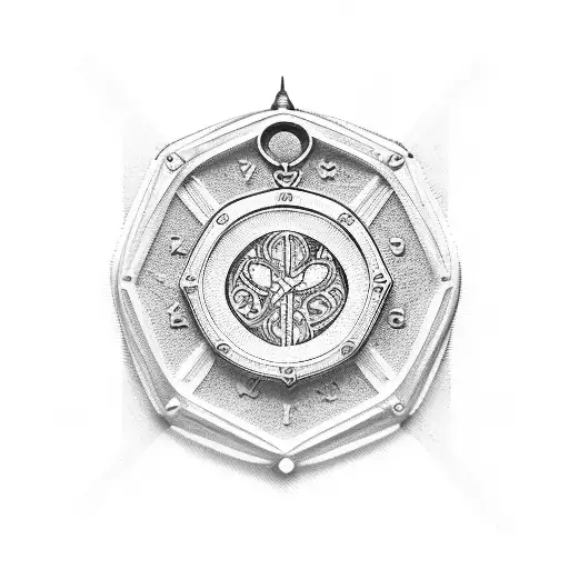 saint benedict medal tattoo design idea