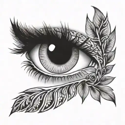 eyelash wowan tattoo design idea