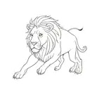 Lion Minimal tattoo design idea