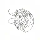 Lion Minimal tattoo design idea