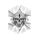 Create a tattoo that blends art creation tools with coding symbols tattoo design idea